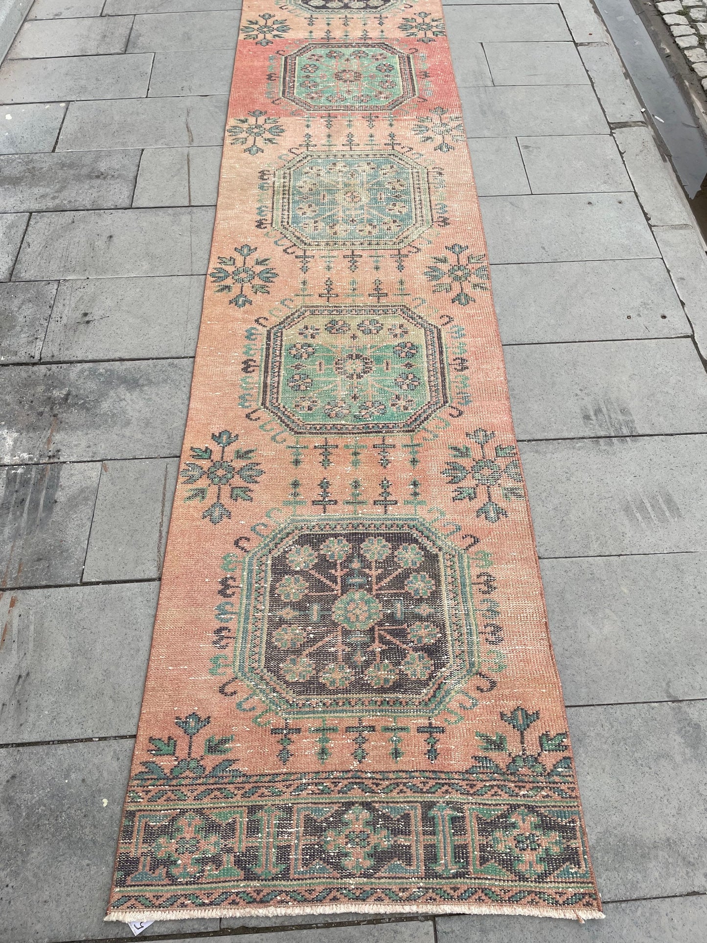 Vintage Staircase Runner Rug 2.5 x 33 ft Extra Long TURKISH Runner Rug Vintage Runner Rug Distressed Runner Rug  Runner Hand Knotted Runner