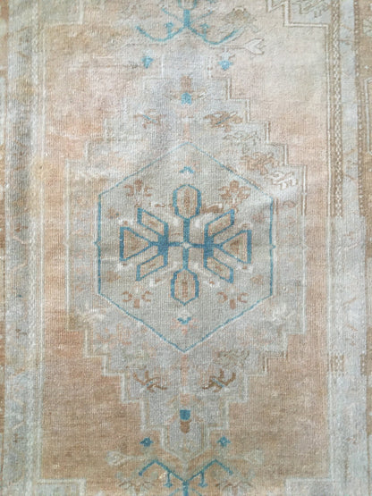 3.4x6.2 feet natural wool large rug, turkish kitchen area rug, oushak bedroom rug, hallway middle floor rug, brown muted bathroom floor rugs