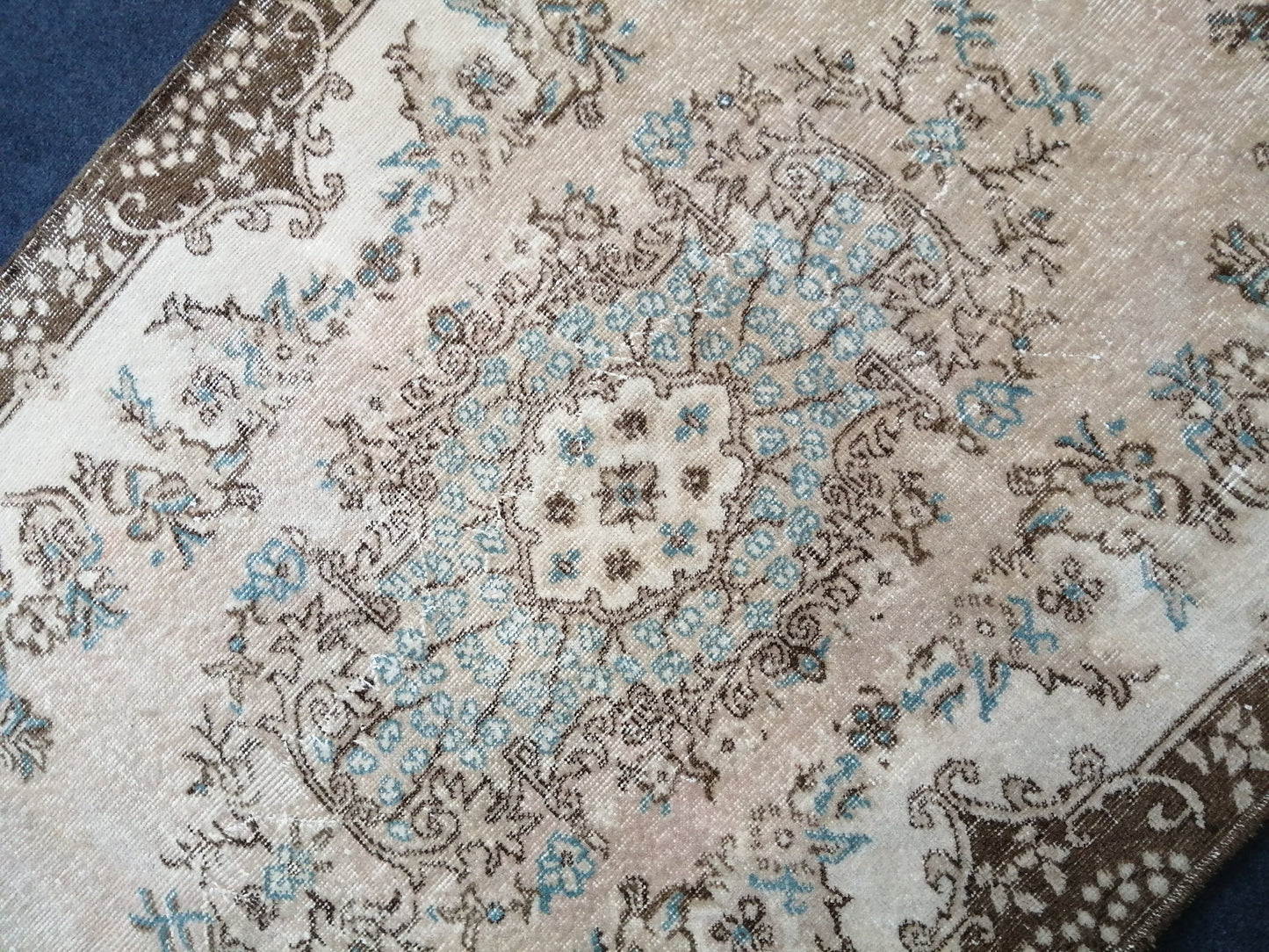 4x7 Turkish Rug, Oushak Rug, Oushak Rugs, Wool  Rugs, Hand Knotted Rug, Faded Vintage Rug, Muted Hand Made Rug