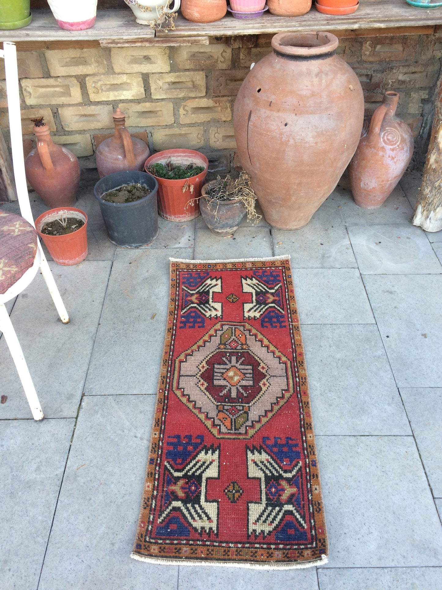 Vintage SMALL AREA TURKISH  Rug,Bohemian Rug,Turkish Rug,Antique Rug,Oushak antique Rug,Hand woven Rug,Weaving Rug,Ethnic Rug,Kitchen Rug