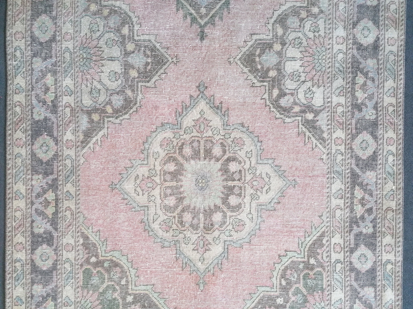 10'8x4'10 pastel runner rug, hallway runner,hand made rug,wool runner rug,vintage runner, turkish runner