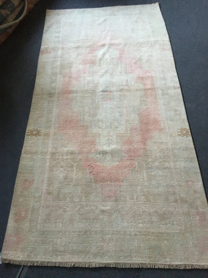 4x8 feet turkish anatolian kitchen rug, handmade vintage beige bedroom rug, living room rug ,bathroom rug