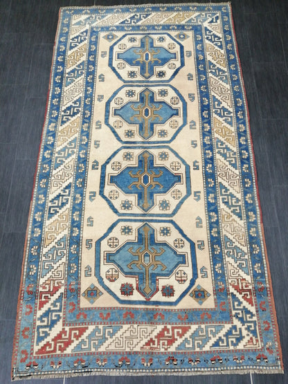 OUSHAK RUG 4.6 x 8.7 Vintage  Rug Vintage Runner Rug Wool Oushak Rug Hand Made Rugs Vintage Turkish Rug