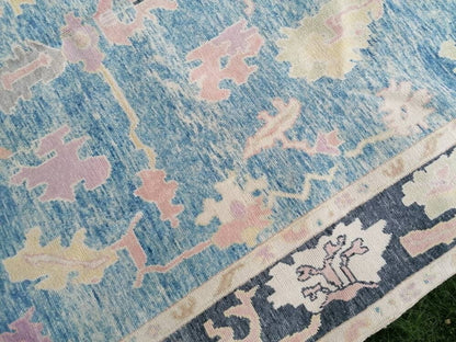 8.7x9.3 feet oversize vintage rug, new turkish rug, oversize living room rug, handmade wool lounge area oversize rug, bohemian anatolian rug