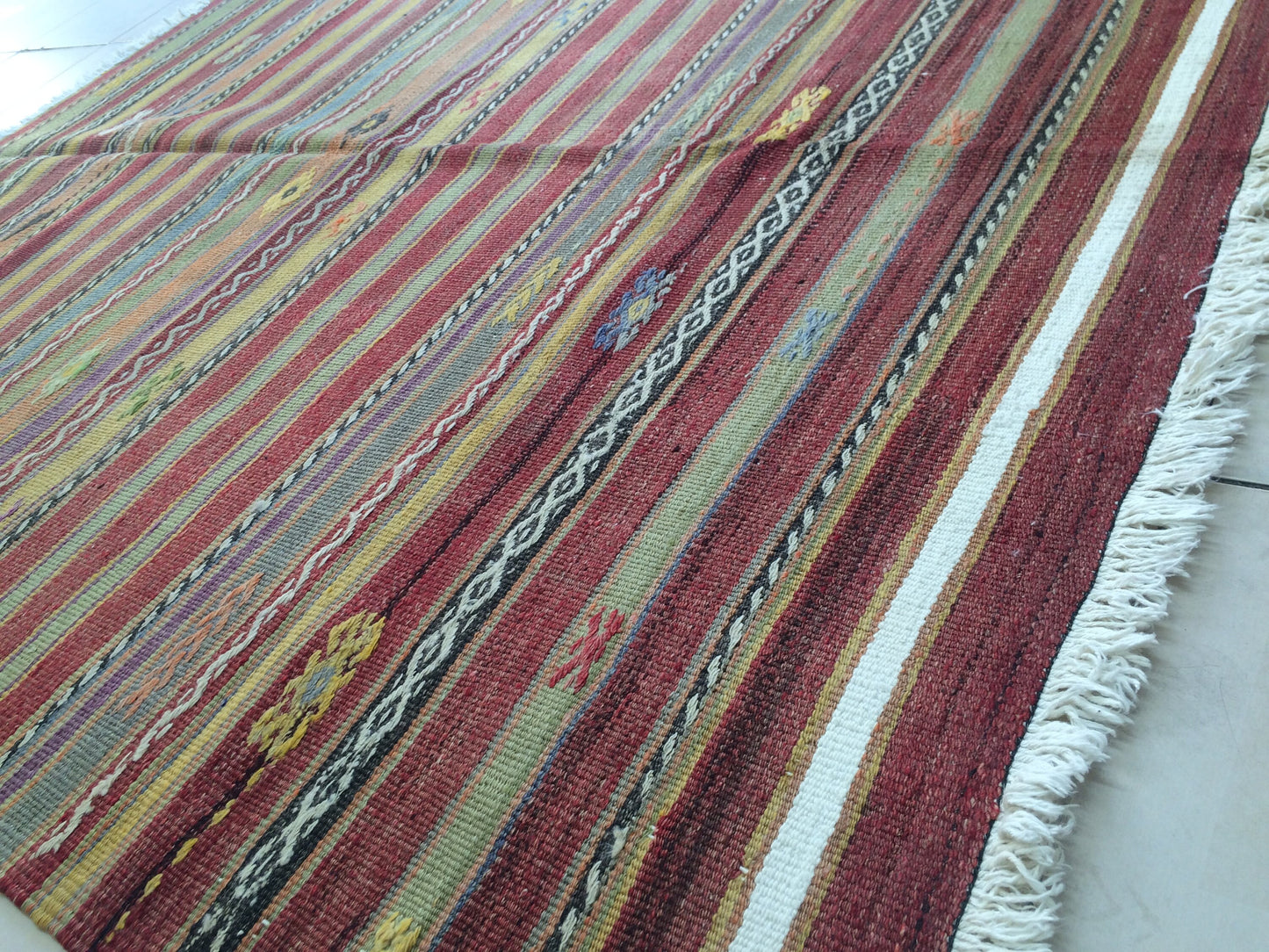 5 x 6 FLAT WOVEN Rugs, Hand Made Flatweave Rug, Oushak Rug, Rustic Rug, Bohemian Rug, Rug Runner, Turkish Rug, Farmhouse Rug, Vintage Rug