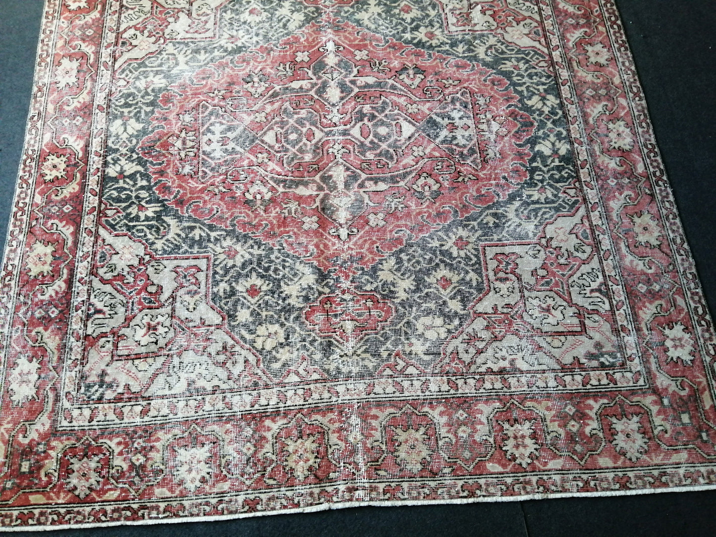 6.2 x 11 Persian RUG Oriental Rug Oushak Rug Vintage Oushak 6x11 Rug Vintage Quality Rug Wool Oushak Rug Hand Made Rug Vintage Turkish Rug