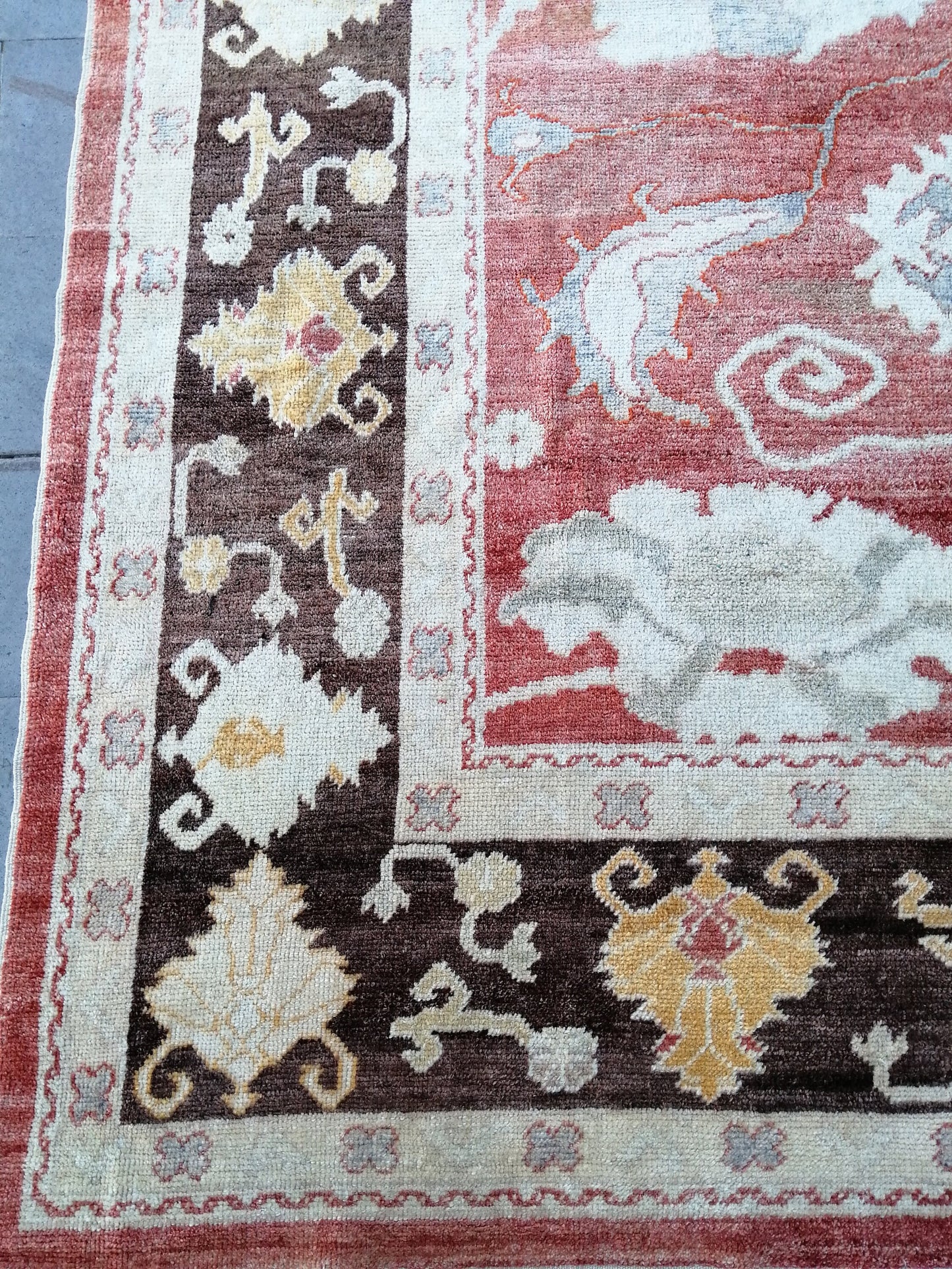 OUSHAK RUG, 8.9 x 11.6 Large Area Oushak rugs, Vintage Oushak Rug Wool Oushak Rug Hand Made Rugs, Authentic Oushak Rug 9x12 vintage Rug