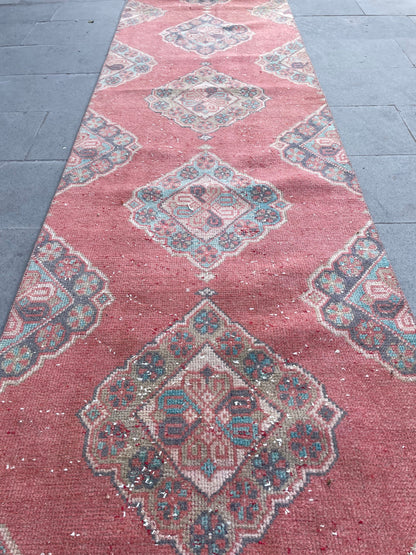 Extra Long Turkish Runner Very Long Oushak Runner Rug 2.7 x 20.8 Vintage Stair Runner Rug XL Oriental Runner Rug Staircase Runner rug