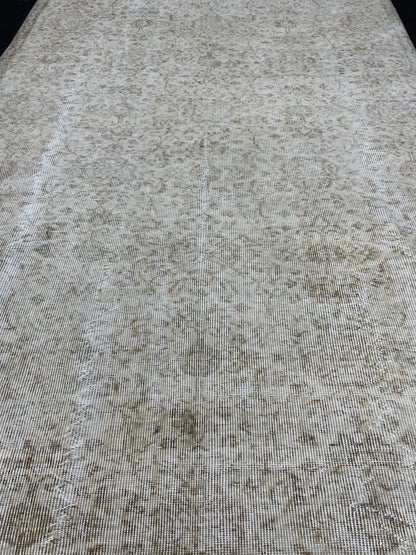 Muted Vintage Rug TURKISH Distressed Rug Vintage 5 x 8.4 Rug Oushak Rugs Muted Rug Turkish Oushak Rug, Vintage Oushak Rug Wool Rug