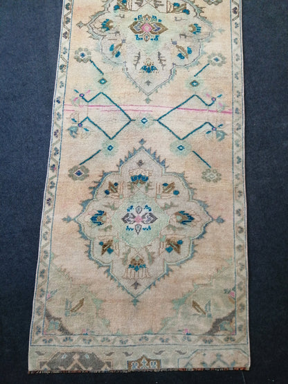 10.8 x 3 Oushak Runner Rug Turkish Runner Rug Vintage Runner Rug Hallway Runner Rug Kitchen Runner Rug Oriental Runner Rug Wool Oushak Rug