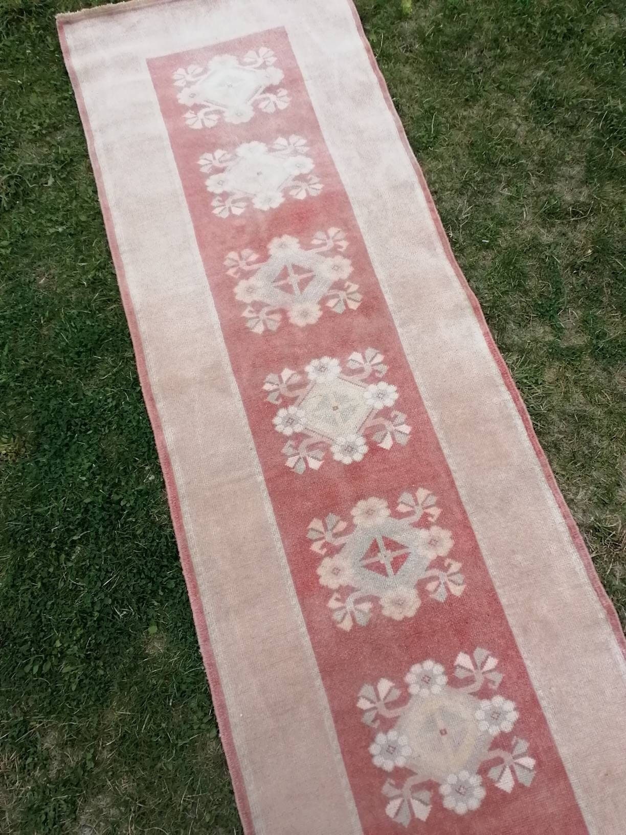 Hallway wool runner 2'5x8'9 turkish runner rug, vintage handmade runner rug, kitchen runner