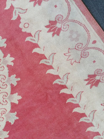 5.9 x 7.8 Oushak turkish rug, large vintage rug -  handmade wool rug, living room rug, bohemian rug,