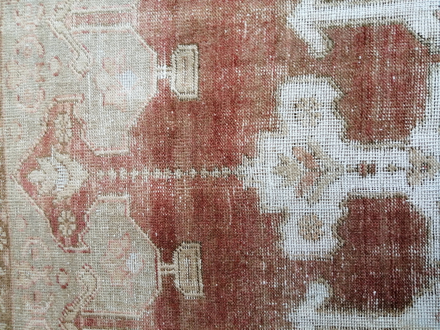 5 x 8.7 Distressed OUSHAK RUG TURKISH Oushak Rug Vintage Oushak Runner Rug Vintage Rug Wool Oushak Rug Hand Made Rugs Vintage Turkish Rug