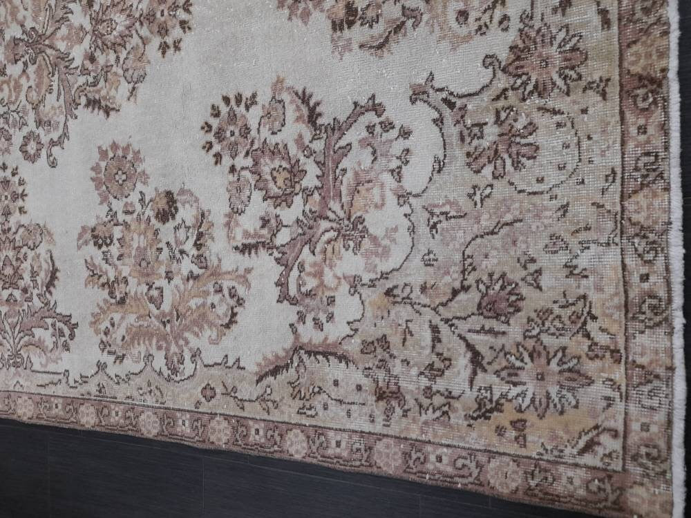 6.2 x 9.8 Oushak Runner Rug Turkish Runner Rug Vintage Runner Rug Hallway Runner Rug Kitchen Runner Rug Wool Runner Rug Wool 6x10 Rug