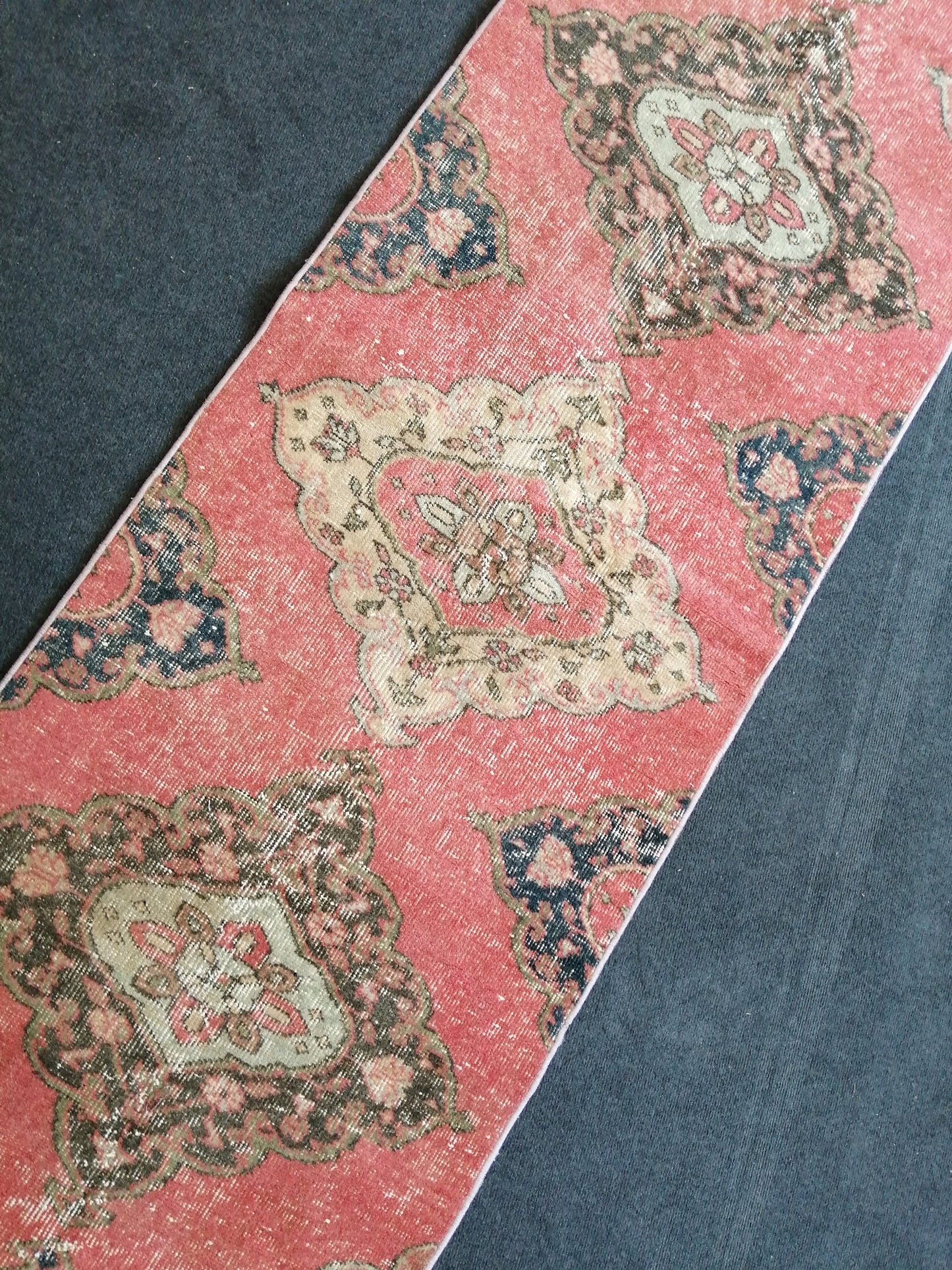 12.5 x 2.6 Turkish Oushak Runner Rug Turkish Runner Rug Vintage Runner Rug Hallway Runner Rug Kitchen Runner Rug Wool Runner Rug Wool Oushak