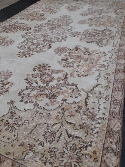 6.2 x 9.8 Oushak Runner Rug Turkish Runner Rug Vintage Runner Rug Hallway Runner Rug Kitchen Runner Rug Wool Runner Rug Wool 6x10 Rug