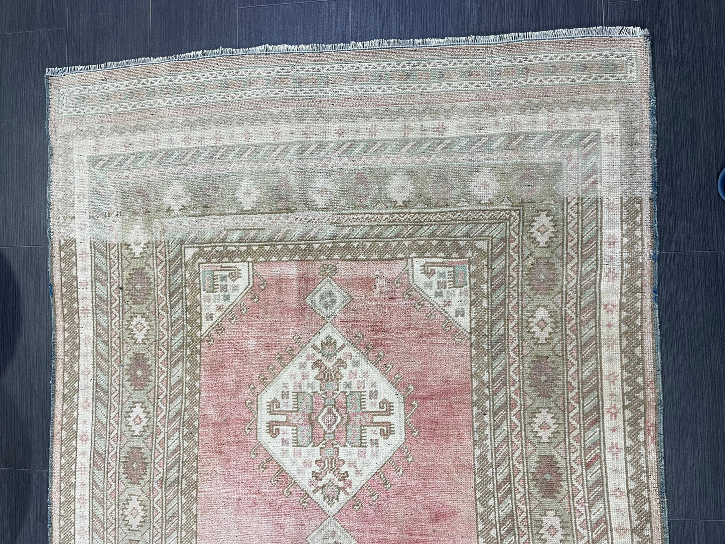Vintage RUG, TURKISH 4.2 x 8.5 Rug,  Vintage Handmade Rug, Wool Hand Knotted Rug, Hand Made Rug Quality Turkish Rug