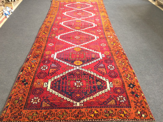 9.8 x 3.9 Persian Runner Rug Turkish Runner Rug Vintage Runner Rug Hallway Runner Rug  Wool Runner Rug Wool Oushak Rug