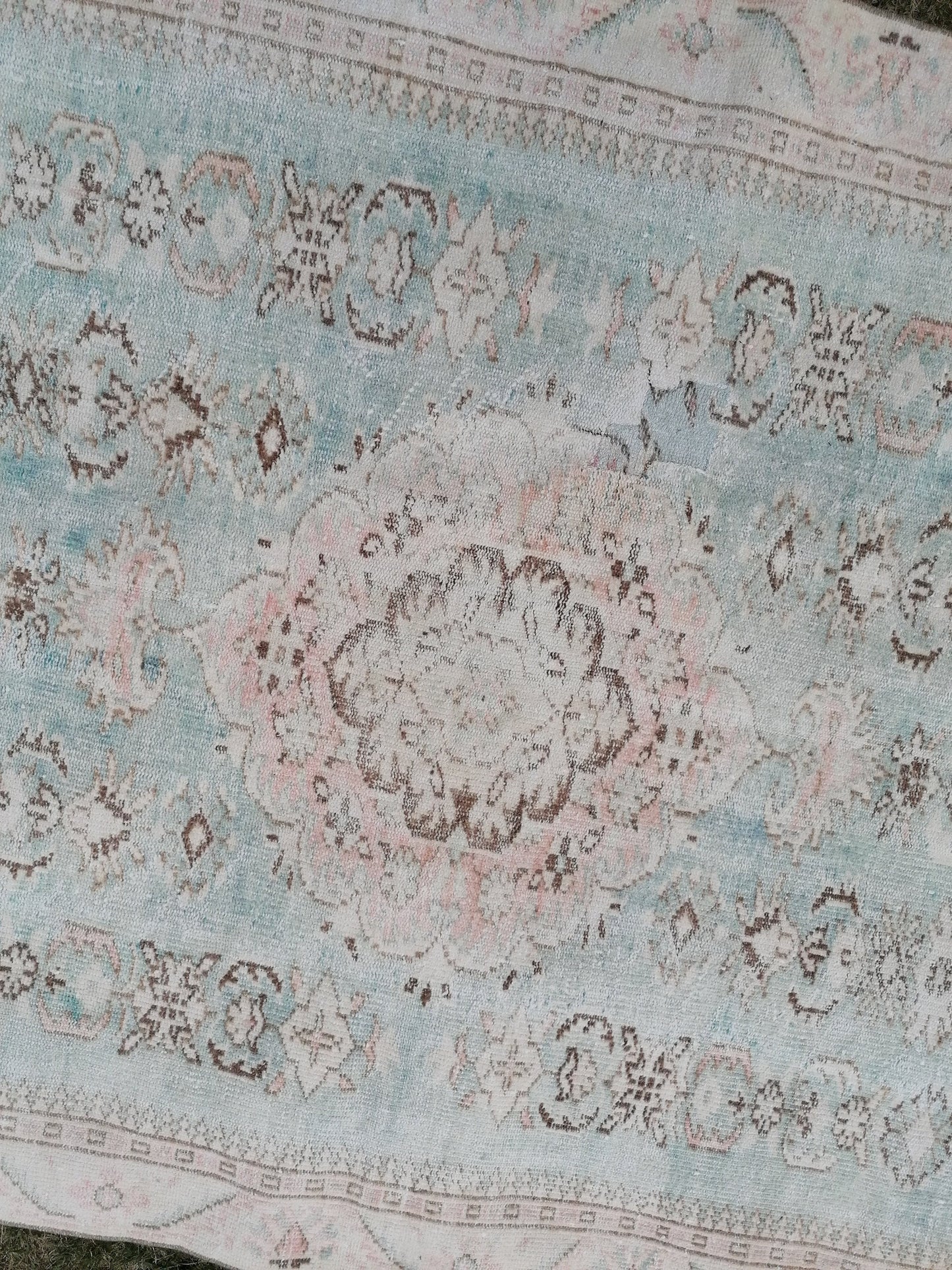 Vintage rug,5'8x9 wool oushak rug, handmade area rug