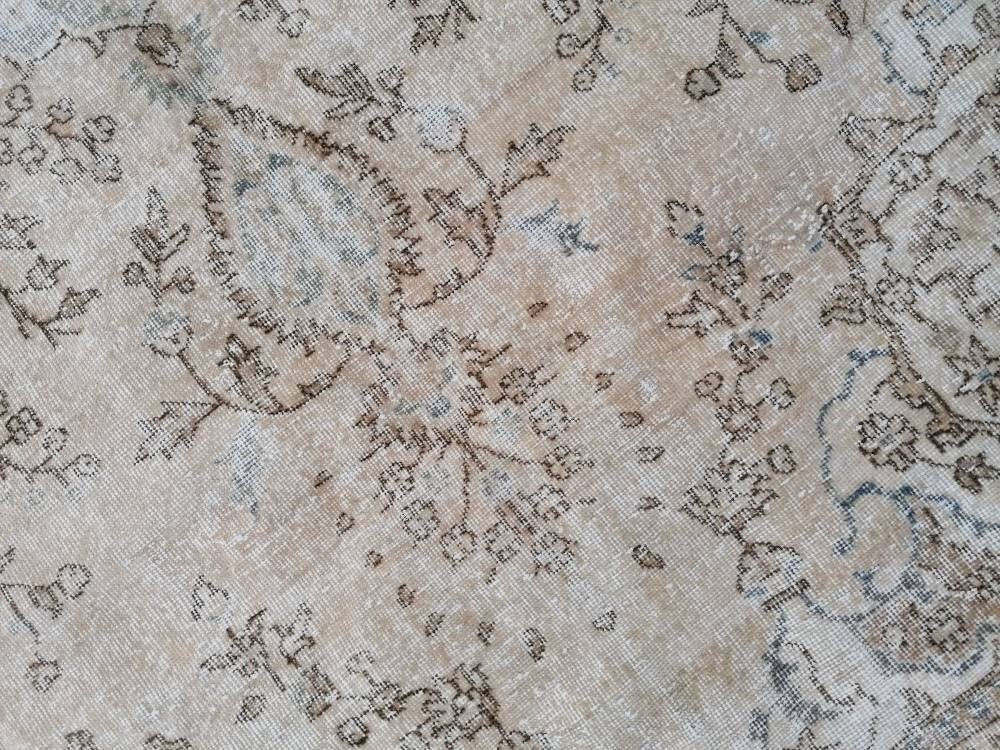 Large oushak wool rug 7'10x12'2 distressed vintage rug, turkish rug, living room rug
