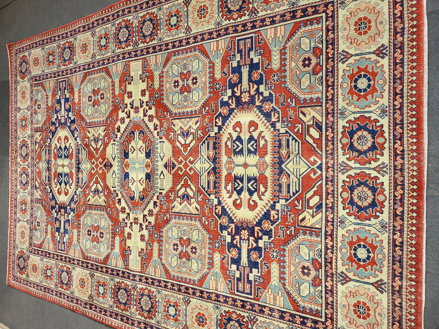 Large OUSHAK RUG, TURKISH 6.5 x 9.3 Oushak Rug, Vintage Rug Low Wool Pile Persian Rug Handmade Rug living room Rug loom rug wholesale rugs