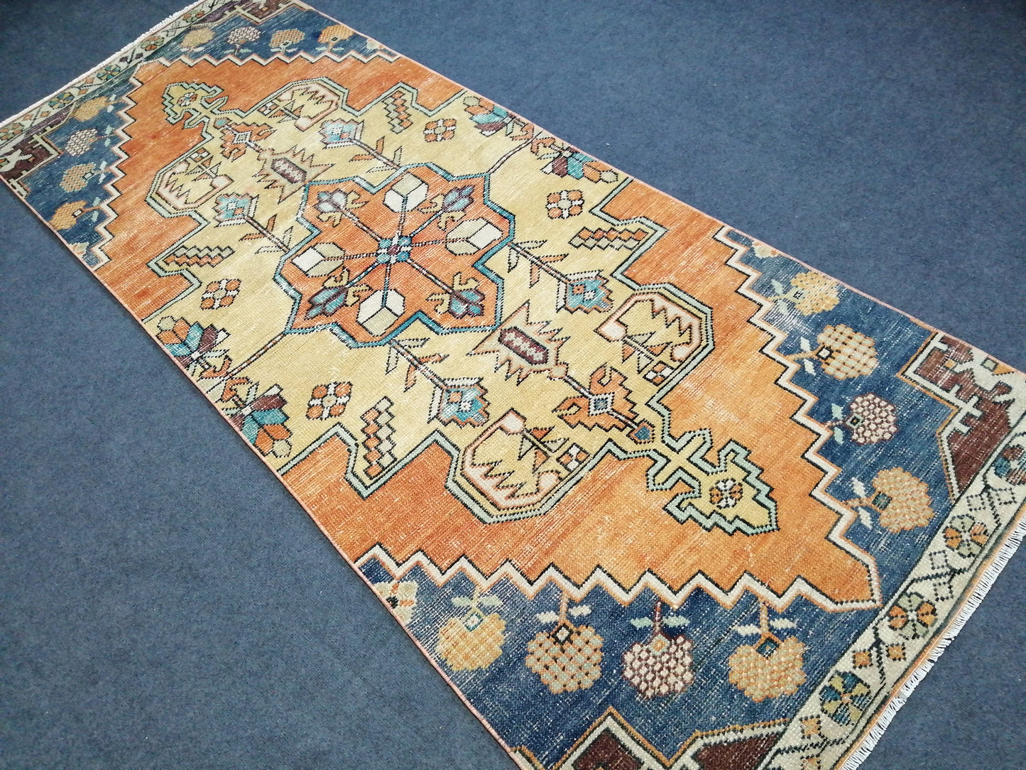 8.2 X 3.4 Oushak Runner Rug Turkish Runner Rug Vintage Runner Rug Hallway Runner Rug Kitchen Runner Rug Wool Runner Rug Wool Oushak Rug
