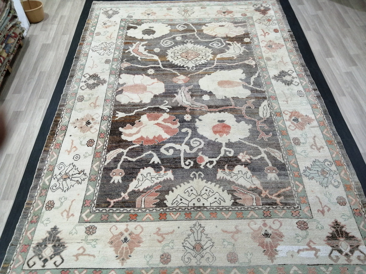 OUSHAK RUG, 12.4 x 8.7 Turkish Oushak Rug, Vintage Oushak Rug Wool Oushak Rug Hand Made Rugs, AUTHENTIC Oushak Rug