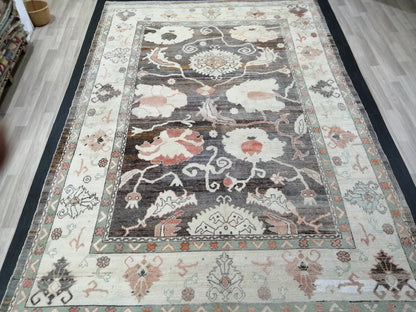 OUSHAK RUG, 12.4 x 8.7 Turkish Oushak Rug, Vintage Oushak Rug Wool Oushak Rug Hand Made Rugs, AUTHENTIC Oushak Rug