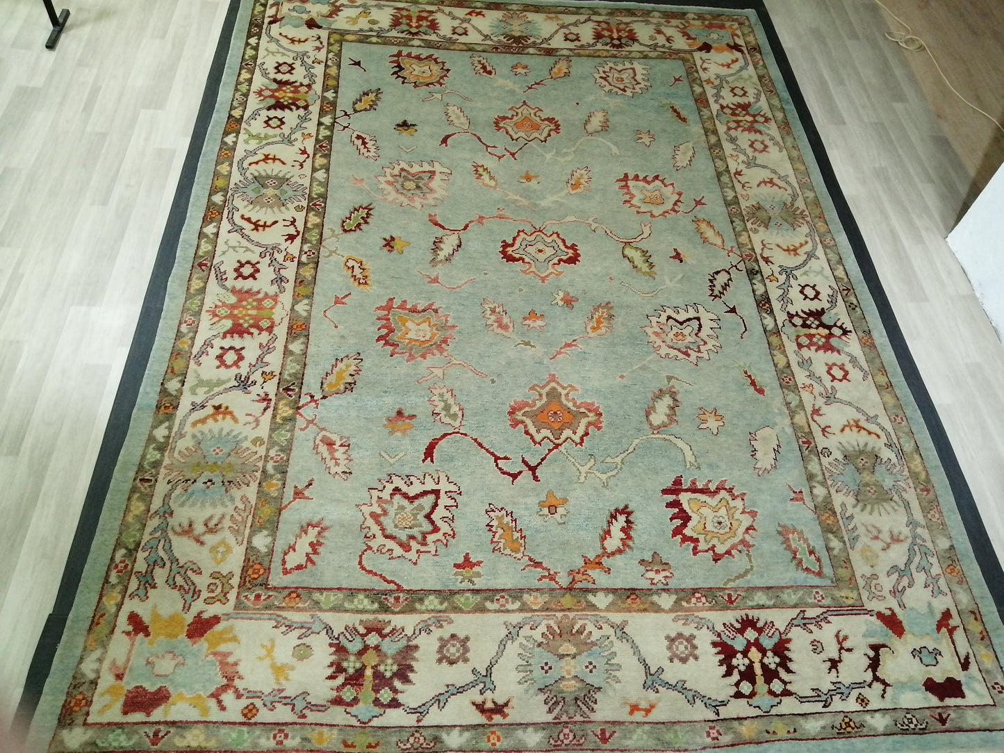 9.3 x 12.8 OUSHAK RUG, TURKISH Oushak Rug Vintage Oushak  Rug, Rug, Wool Oushak Rug Hand Made Rugs, Made In Turkey Hand Knotted Rug 9x13 ft