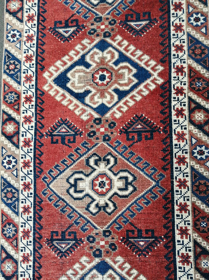 2.6 x 9.7 RUNNER Rugs, Oushak RUNNER Rug, Navy Blue Rug, Rug Runner, Turkish Rug, Oriental Runner Rug Fun Vintage Runner Rug Wool Runner Rug