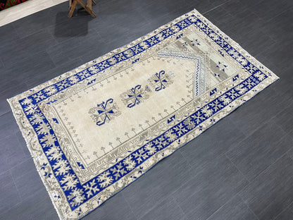 Vintage Turkish RUG Oushak Rug 3.6 x 6.5 Vintage Rug Antique Rug Handmade Rug Hand Knotted Rug Bohemian Rug Wool Rug