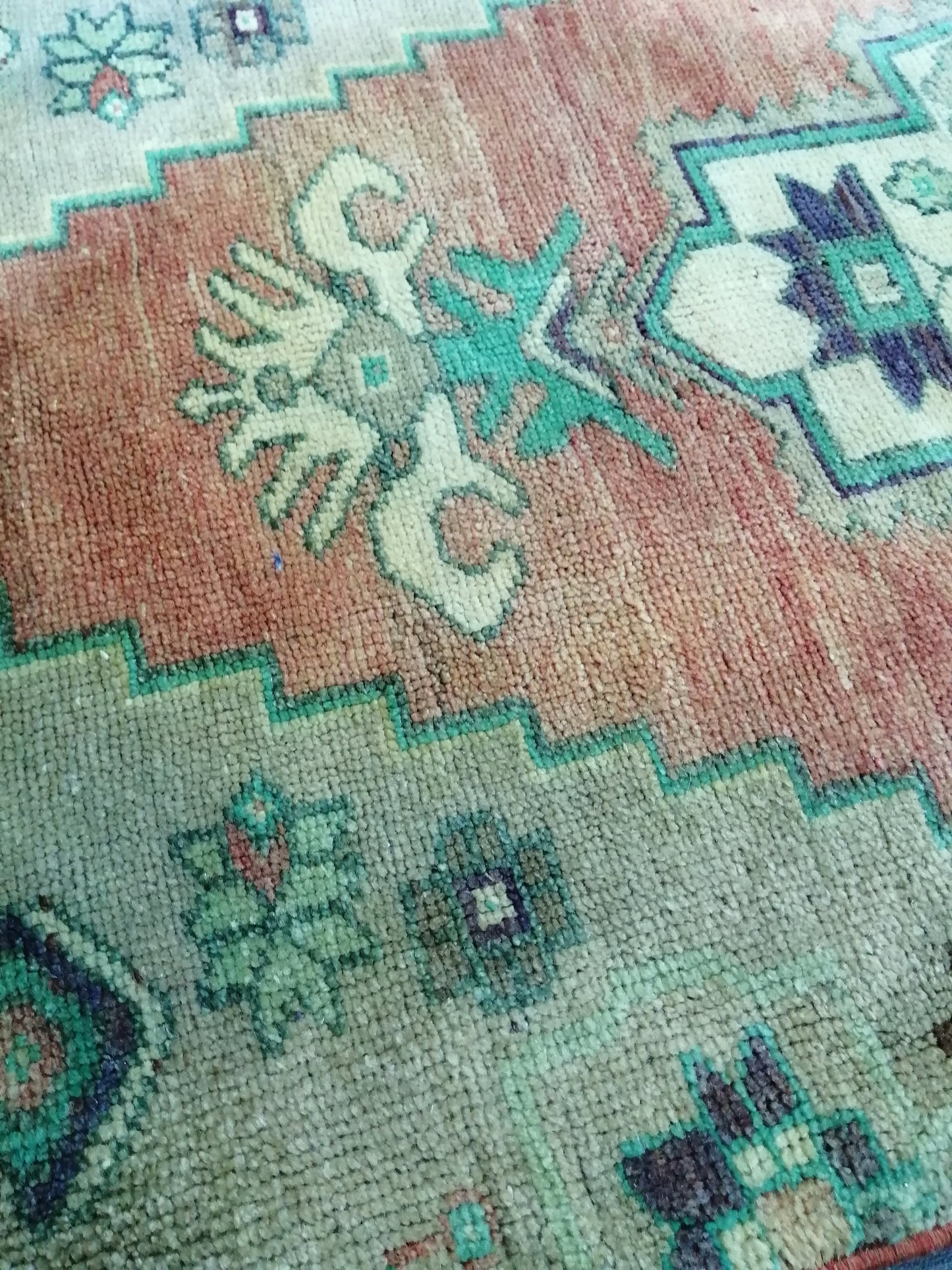 9.4 x 2.4 Oushak Runner Rug Turkish Runner Rug Vintage Runner Rug Hallway Runner Rug Kitchen Runner Rug Wool Runner Rug Wool Oushak Rug