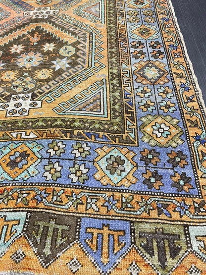 WOOL Oushak Runner Rug Turkish 4.4 x 12.4 Runner Vintage Runner Rug Hallway Runner Rug Kitchen Runner Rug Wool Runner Rug Wool Hand Knotted