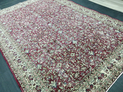 Large TURKISH Oushak Rug 6.7 x 9.7 Vintage Oushak Runner Rug Vintage Runner Rug Wool Oriental Rug Hand Made Rugs Turkish Rug