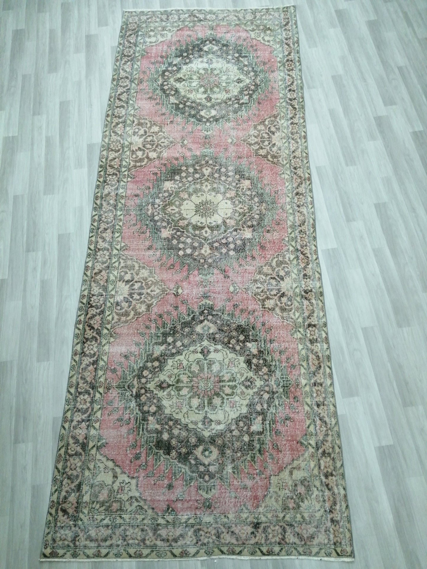 5 x 12.6 Oushak Runner Rug Turkish Runner Rug Vintage Runner Rug Hallway Runner Rug Kitchen Runner Rug Wool Runner Rug Wool Oushak Rug