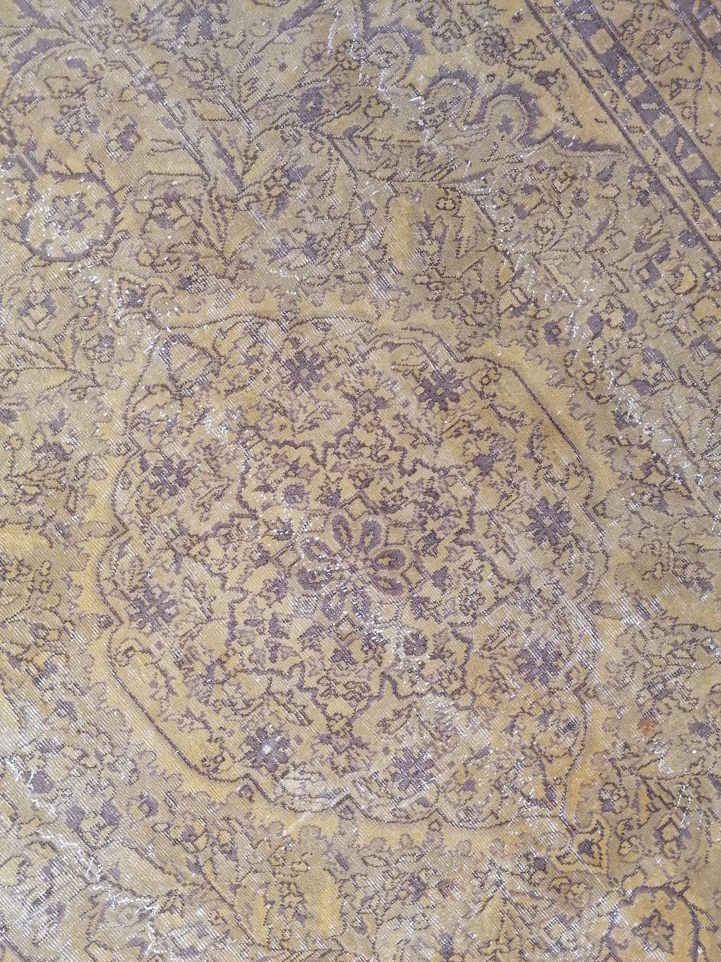 7x10 vintage oushak rug, large turkish rug, hand made wool rug, living room rug, rustic unsual tribal rug retro style,