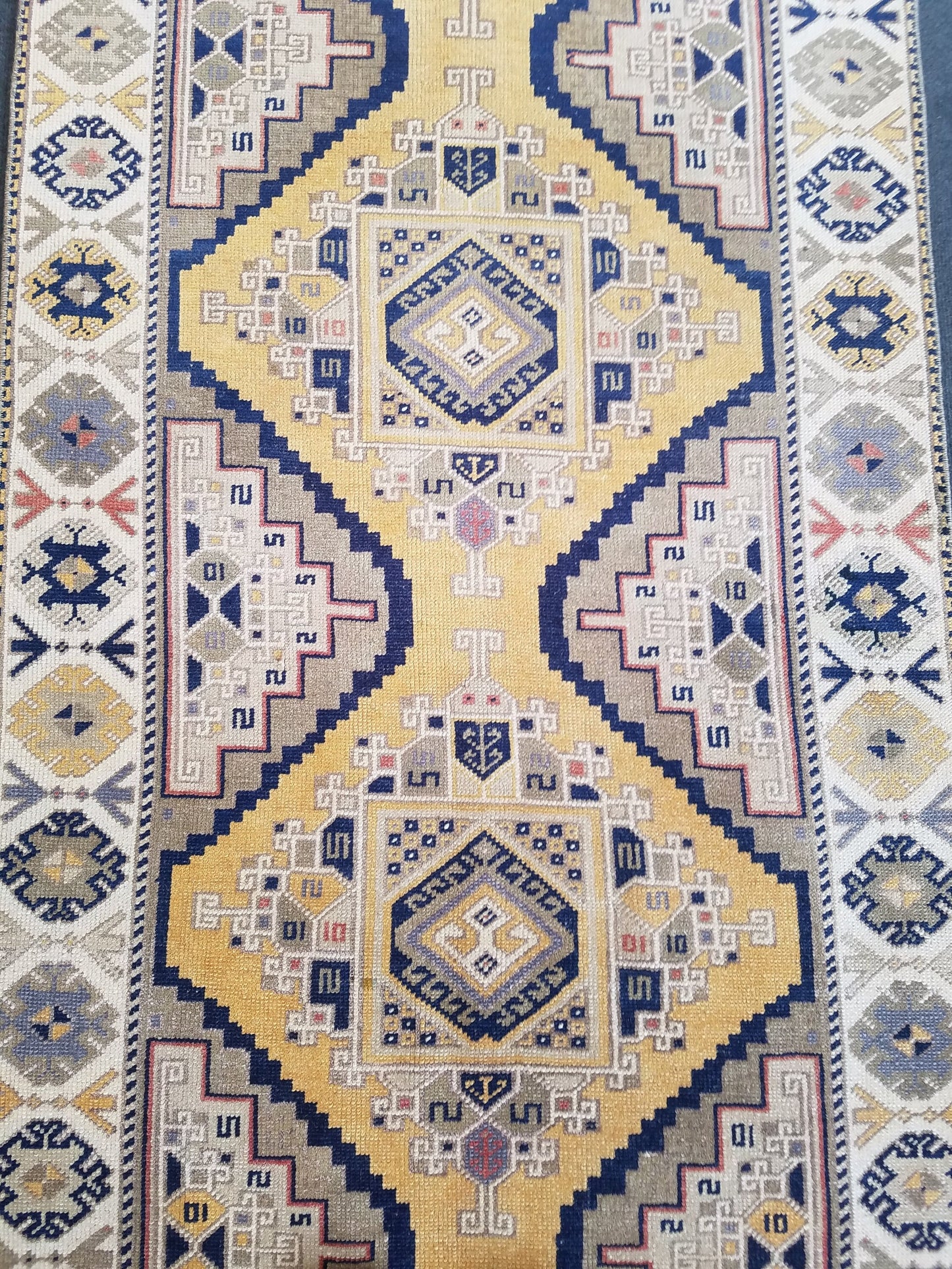 3x12 vintage handmade wool runner, oushak runner, hallway runner rug, kitchen runner