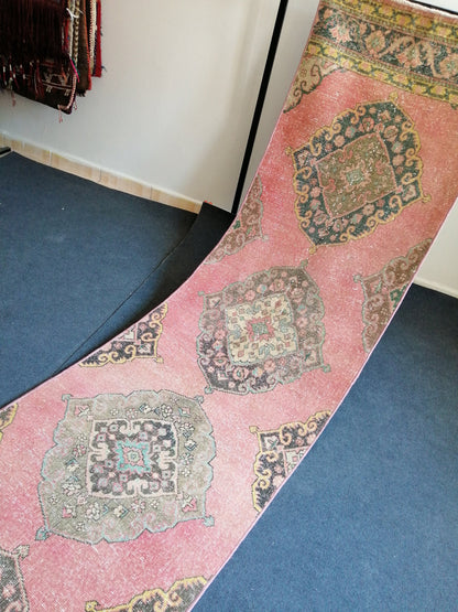 13.5x2.8 Oushak Runner Rug Turkish Runner Rug Vintage Runner Rug Hallway Runner Rug Kitchen Runner Rug Wool Runner Rug Wool Oushak Rug