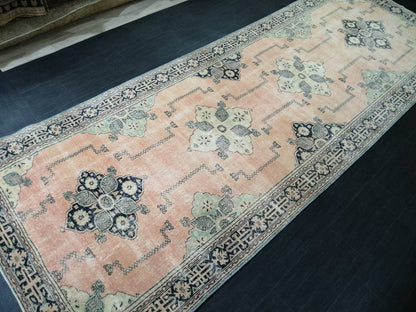 4.7 x 13.2, Oriental Runner, Oushak Runner Rug, Turkish Runner Rug, Vintage Runner Rug, Hallway Runner Rug Kitchen Runner Rug Wool Runner