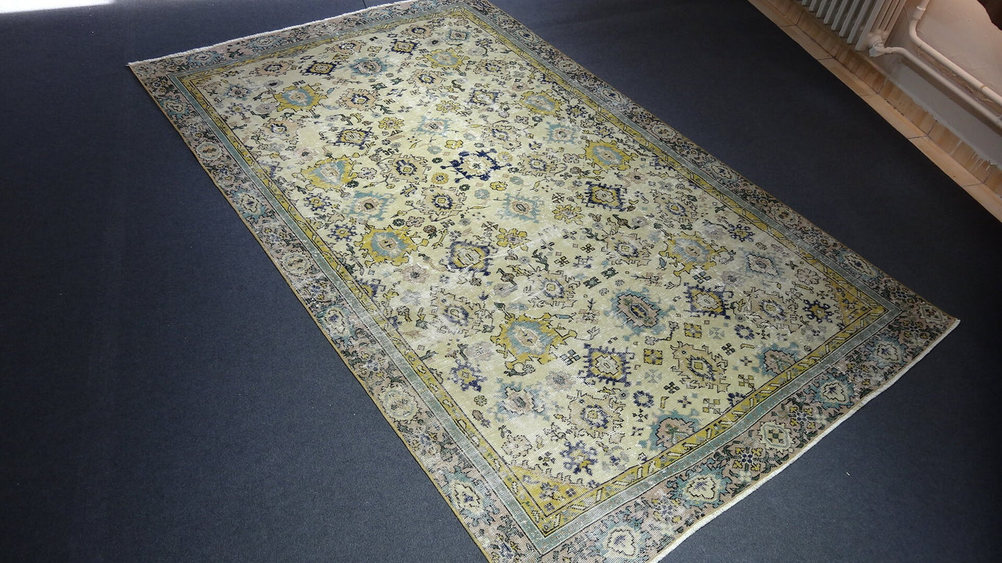 Green Turkish  Rug,Oushak Rug,Turkish Rug