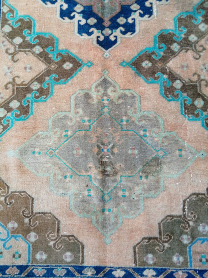 13 x 4.8 Runner Oushak Runner Rug, Turkish Runner Rug, Vintage Runner Rug, Hallway Runner Rug, Kitchen Runner Rug Wool Runner Rug