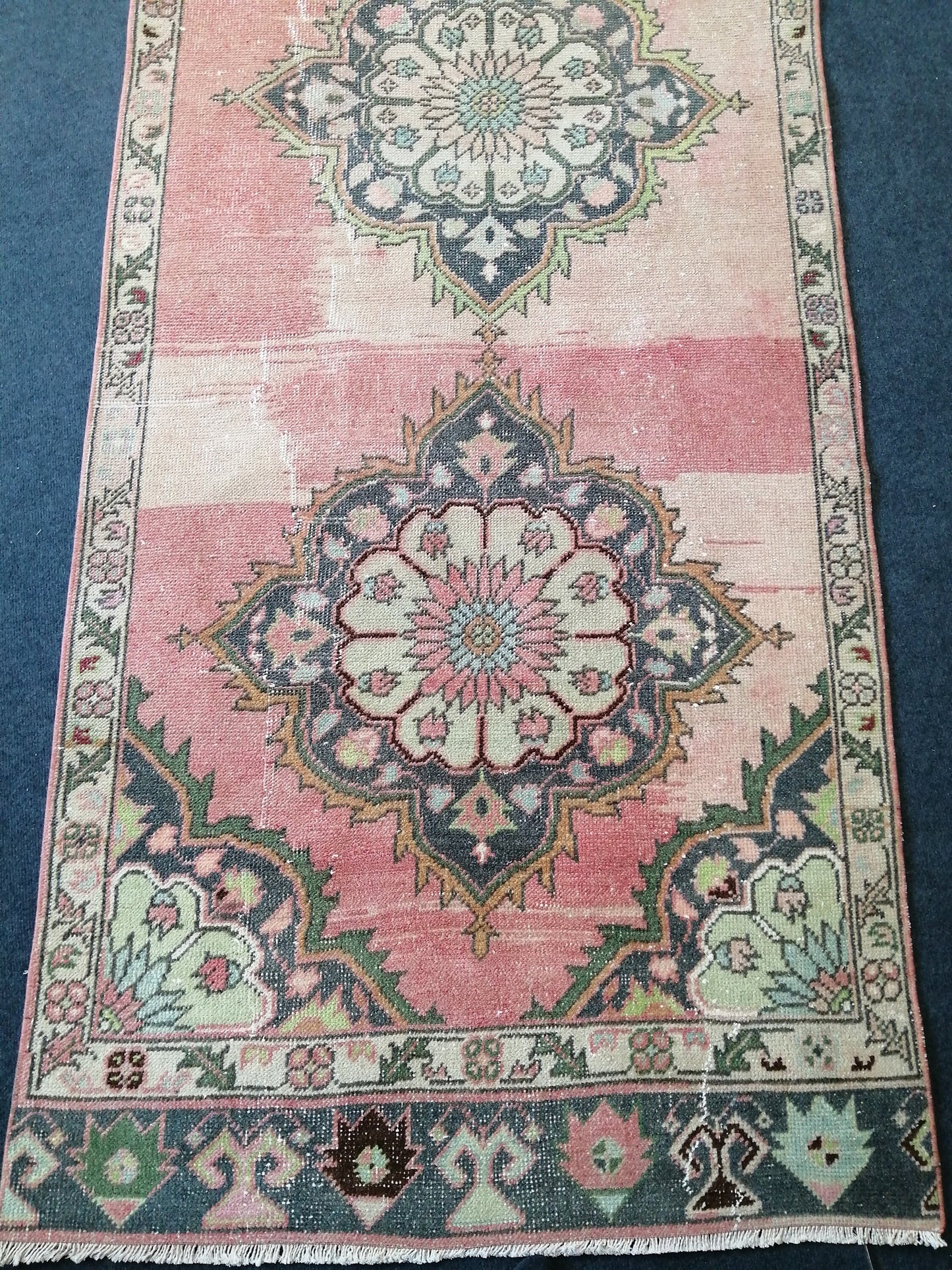 12 x 3.4 Oushak Runner Rug Turkish Runner Rug Vintage Runner Rug Hallway Runner Rug Kitchen Runner Rug Wool Runner Rug Oriental Runner Rug