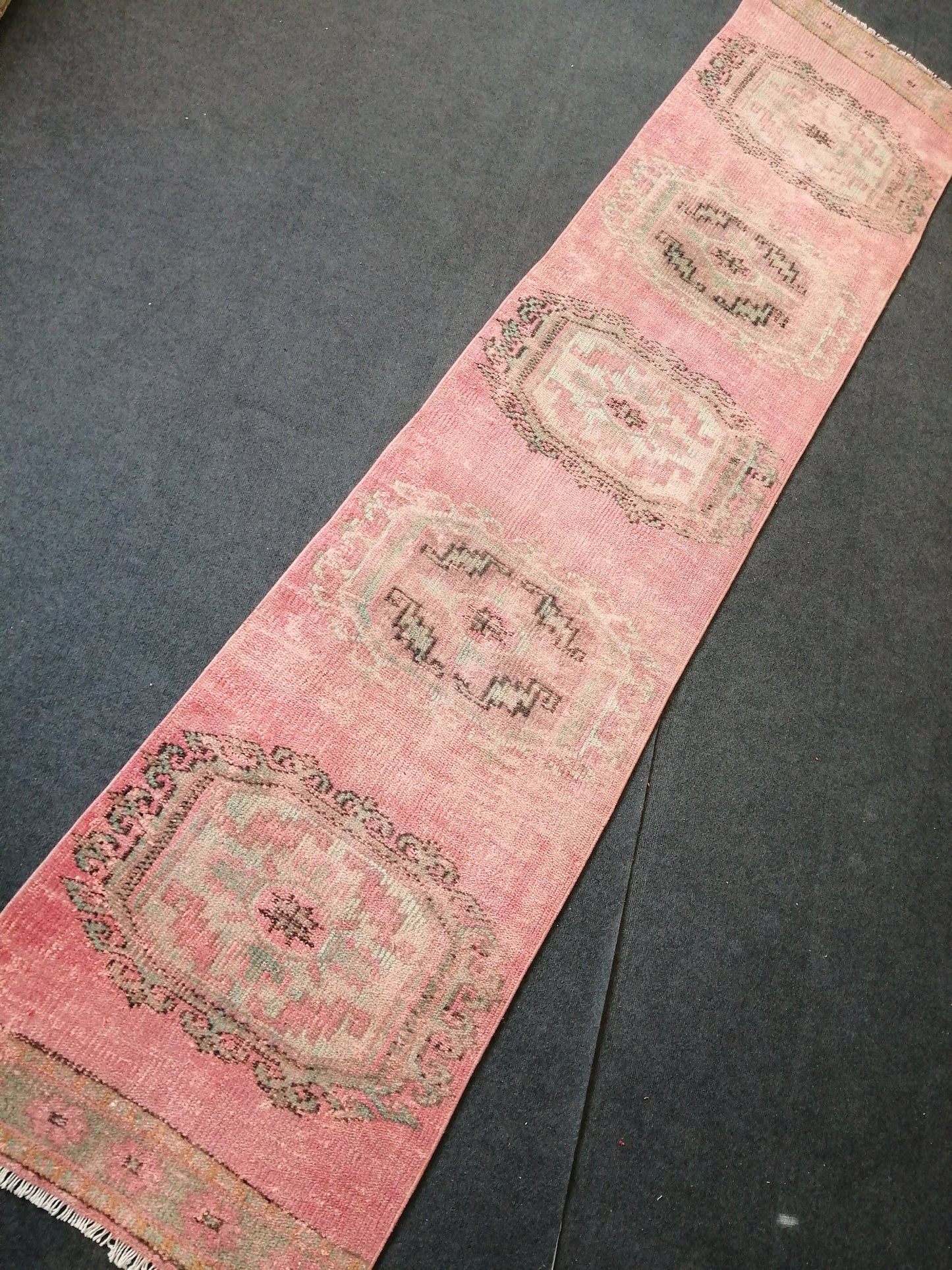 10.9 X 2.4  Vintage Runner Rug Oushak Runner Rug Turkish Runner Rug Hallway Runner Rug Kitchen Runner Rug Wool Runner Rug Runner