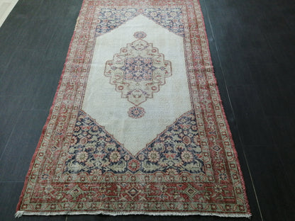 6.9 x 3.9 Rug Handmade Rug Oushak Rug, Rustic Rug Hand Knotted Rug, Rug Runner,Muted  Turkish Rug, Farmhouse Rug, Vintage Rug, Wool rug