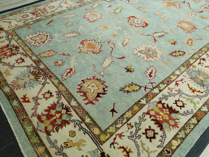 9.3 x 12.8 OUSHAK RUG, TURKISH Oushak Rug Vintage Oushak  Rug, Rug, Wool Oushak Rug Hand Made Rugs, Made In Turkey Hand Knotted Rug 9x13 ft