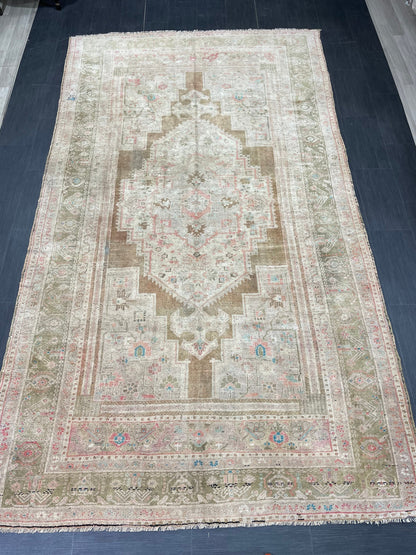 Turkish RUG 6.7 x 11.7 Oushak Rug Vintage Oriental Rug Vintage Persian Rug Wool Hand Knotted Rug Handmade Rugs Vintage Turkish Rug 7x12