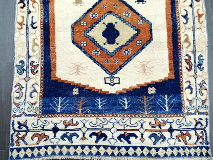 4.7 X 3.7 OUSHAK RUG TURKISH Oushak Rug Vintage Oushak Runner Rug Vintage Runner Rug Wool Oushak Rug Hand Made Rugs Vintage Turkish Rug