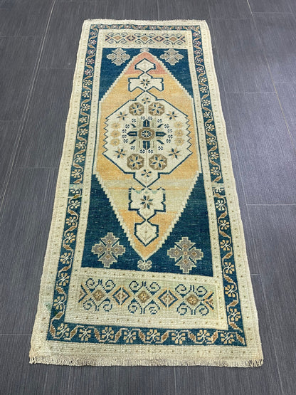 2 x 4.6 Turkish Rug Mini Rug Small Area Rug Turkish Rug Oushak Rug Hand Made Rug Vintage Rug 2x4 rug 2x5 rug