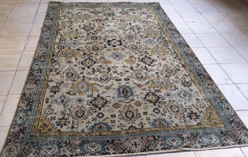 Green Turkish  Rug,Oushak Rug,Turkish Rug
