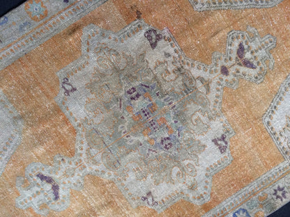 OUSHAK RUG TURKISH Oushak Rug Vintage Oushak Runner Rug Vintage Runner Rug Wool Oushak Rug Hand Made Rugs Vintage Turkish Rug